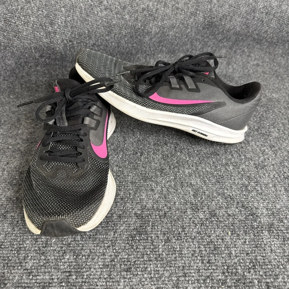 Nike Womens Downshifter 9 AQ7486-002 Black Pink Running Shoes‎ Sneakers Size 9
